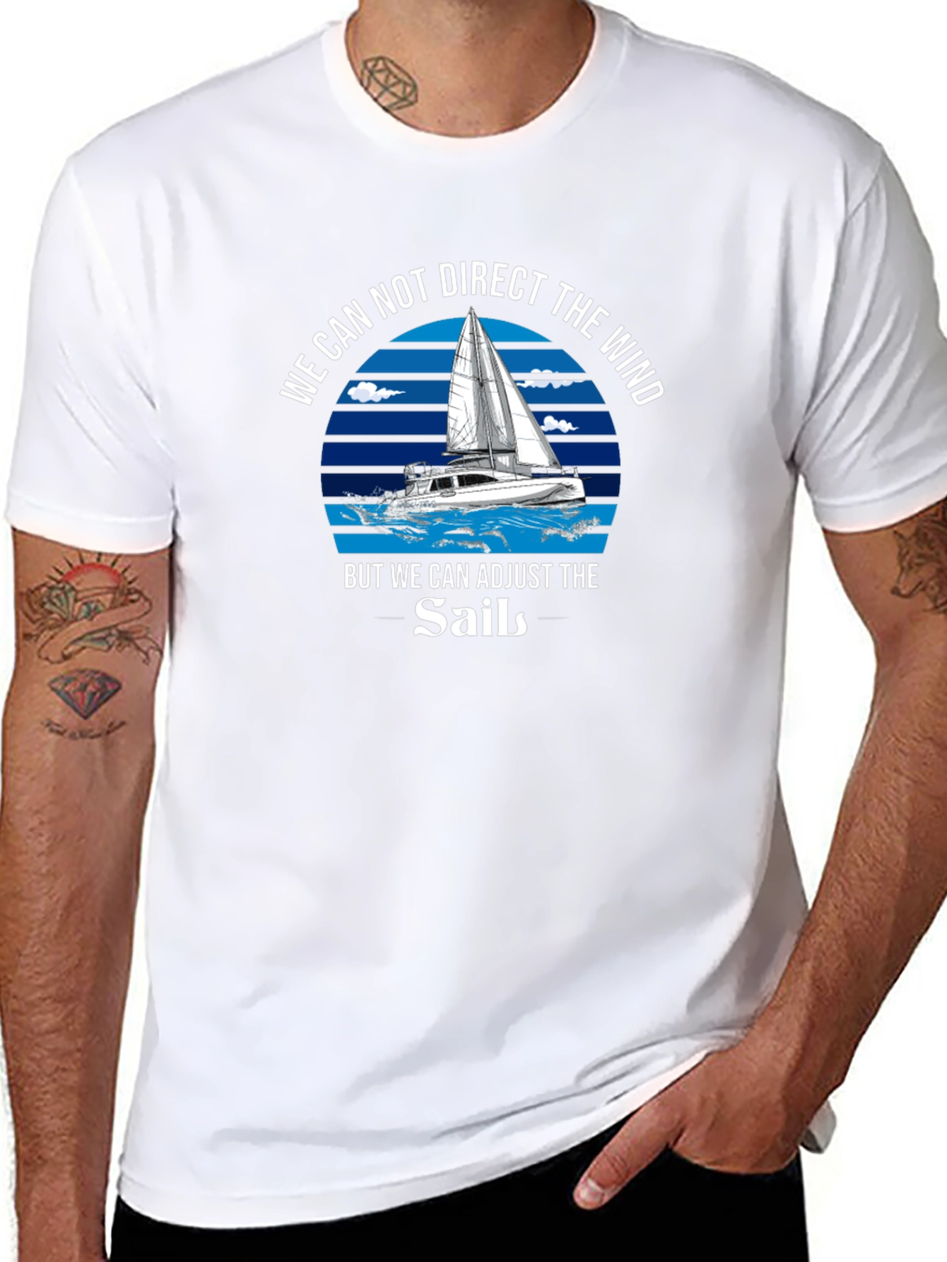 Sailboat T-Shirt - Adjust the Sails Motivational Tee