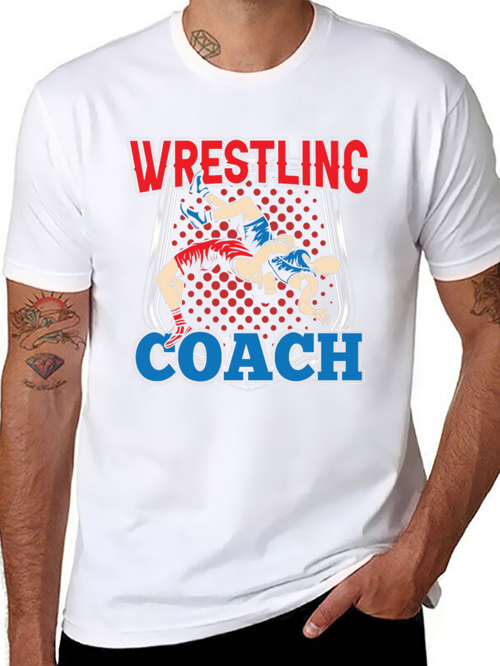 Wrestling Coach Graphic T-Shirt