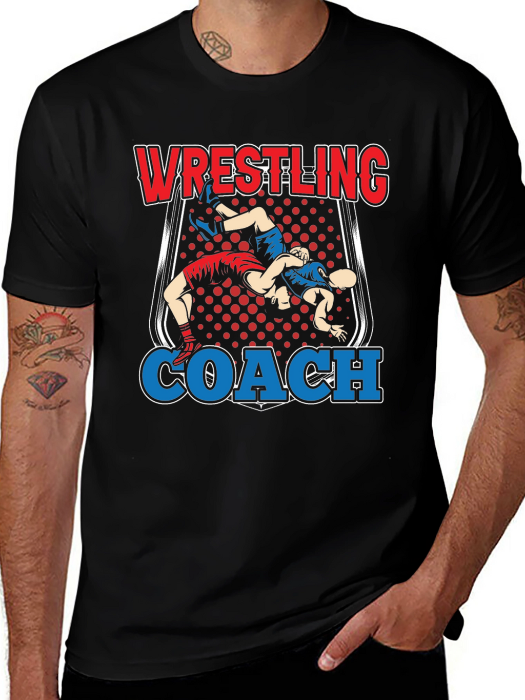 Wrestling Coach Graphic T-Shirt