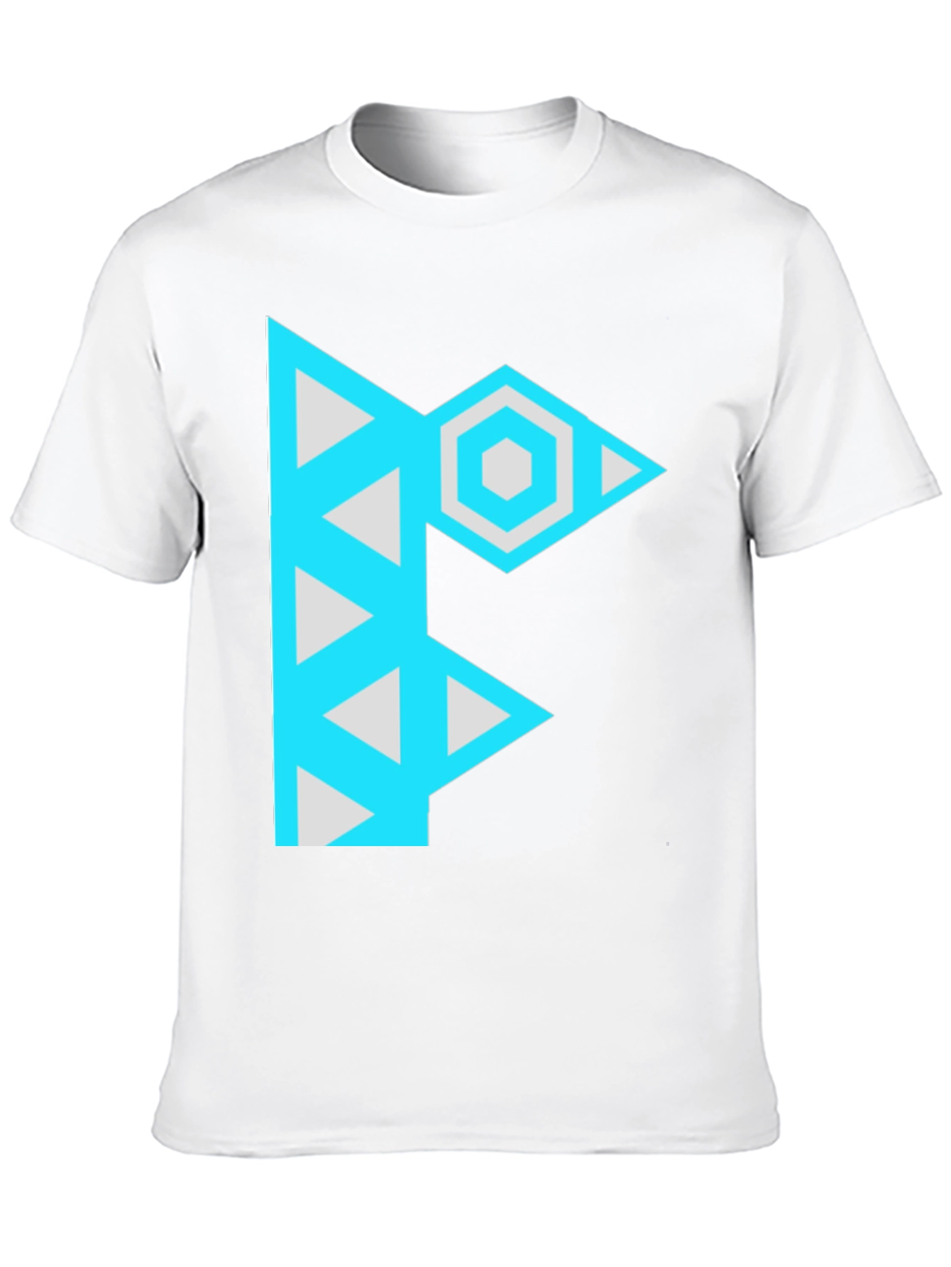 Geometric F Graphic Black T-Shirt