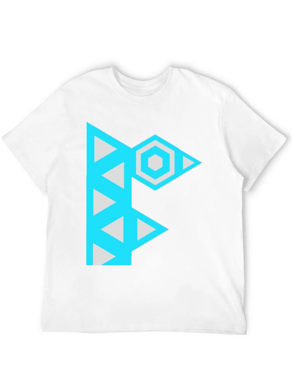 Geometric F Graphic Black T-Shirt