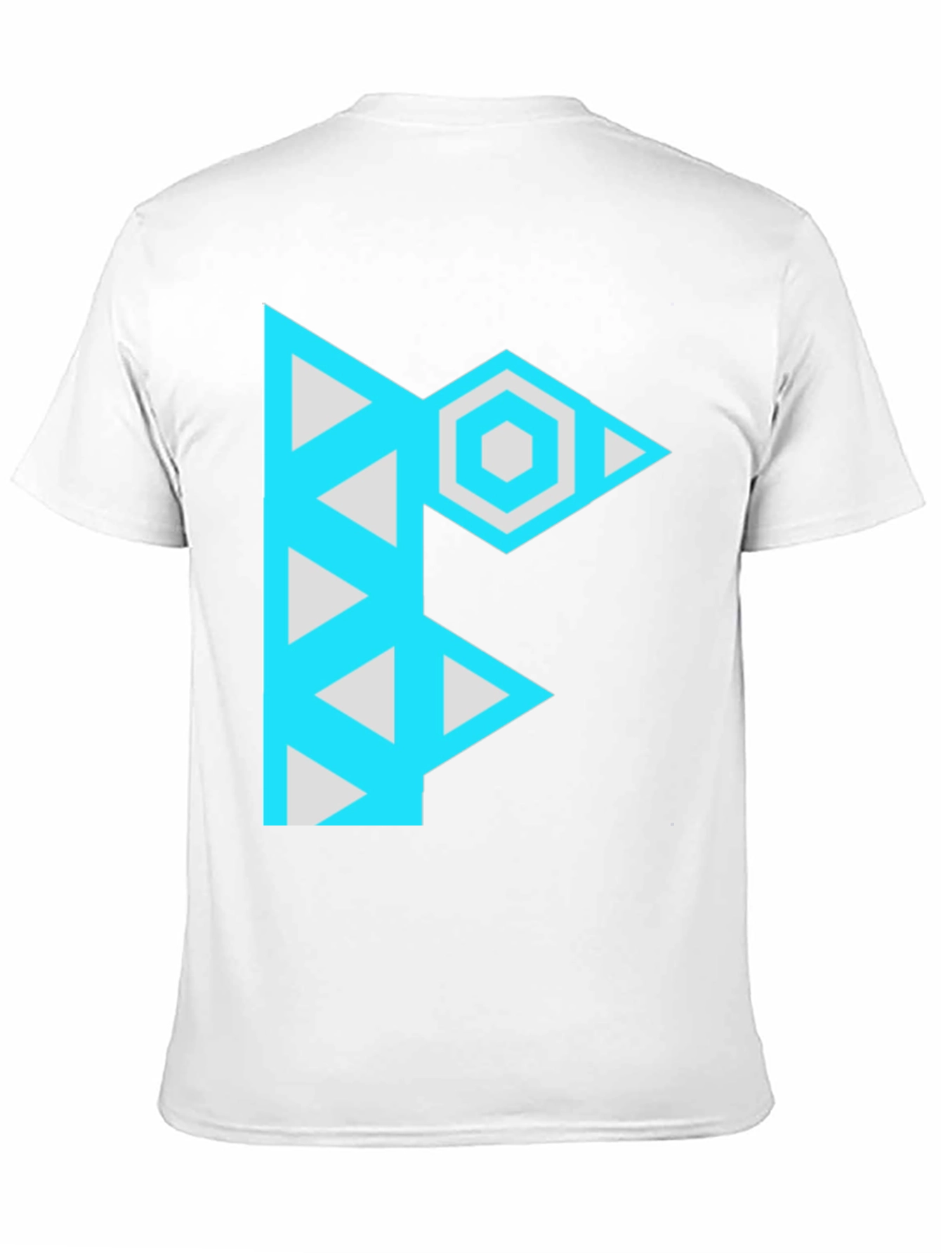Geometric F Graphic Black T-Shirt