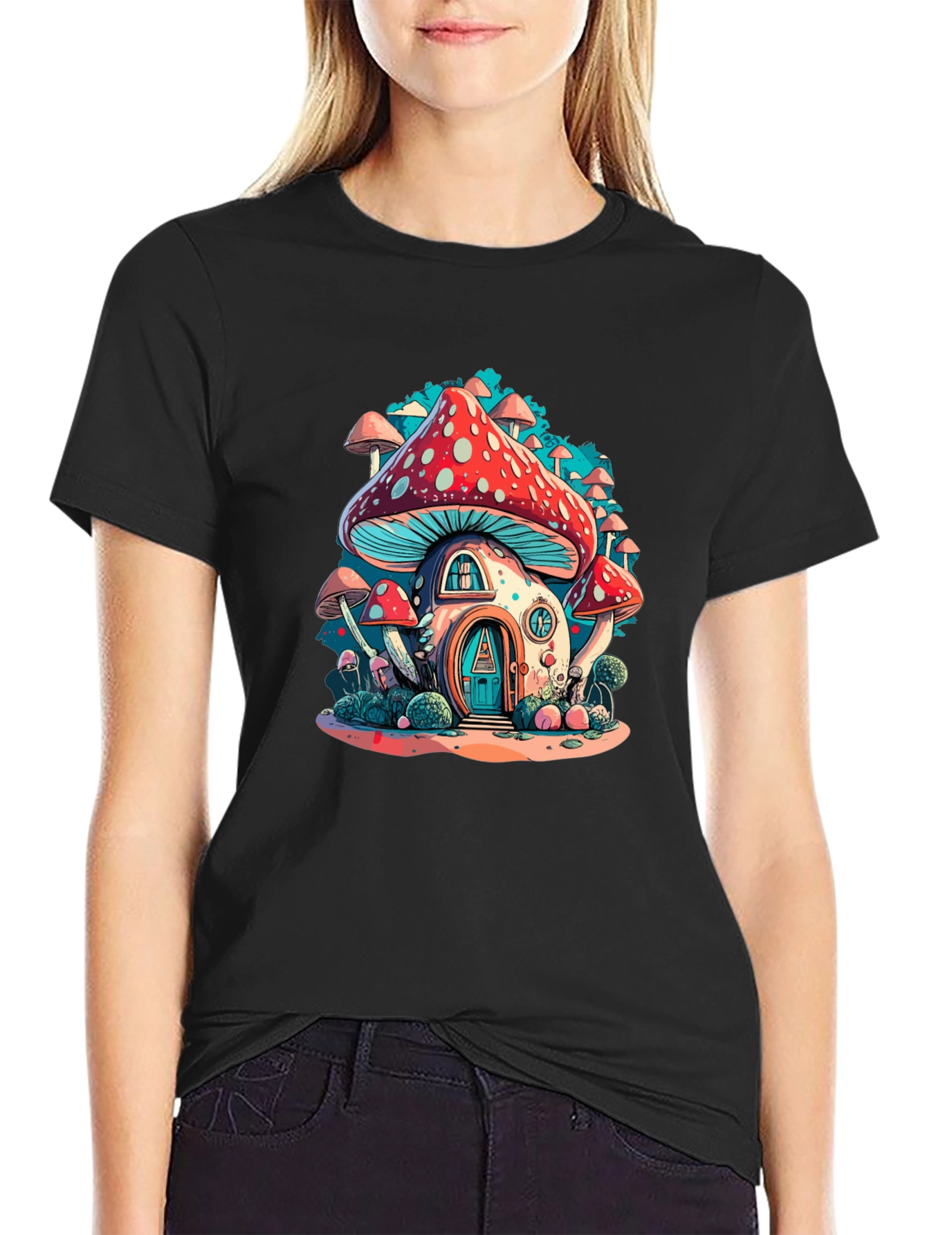 Mushroom House Graphic Tee