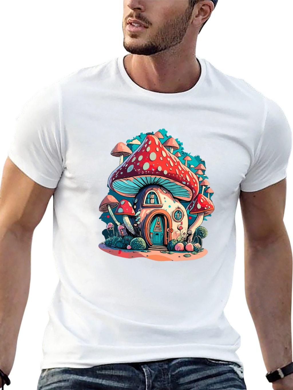 Mushroom House Graphic Tee