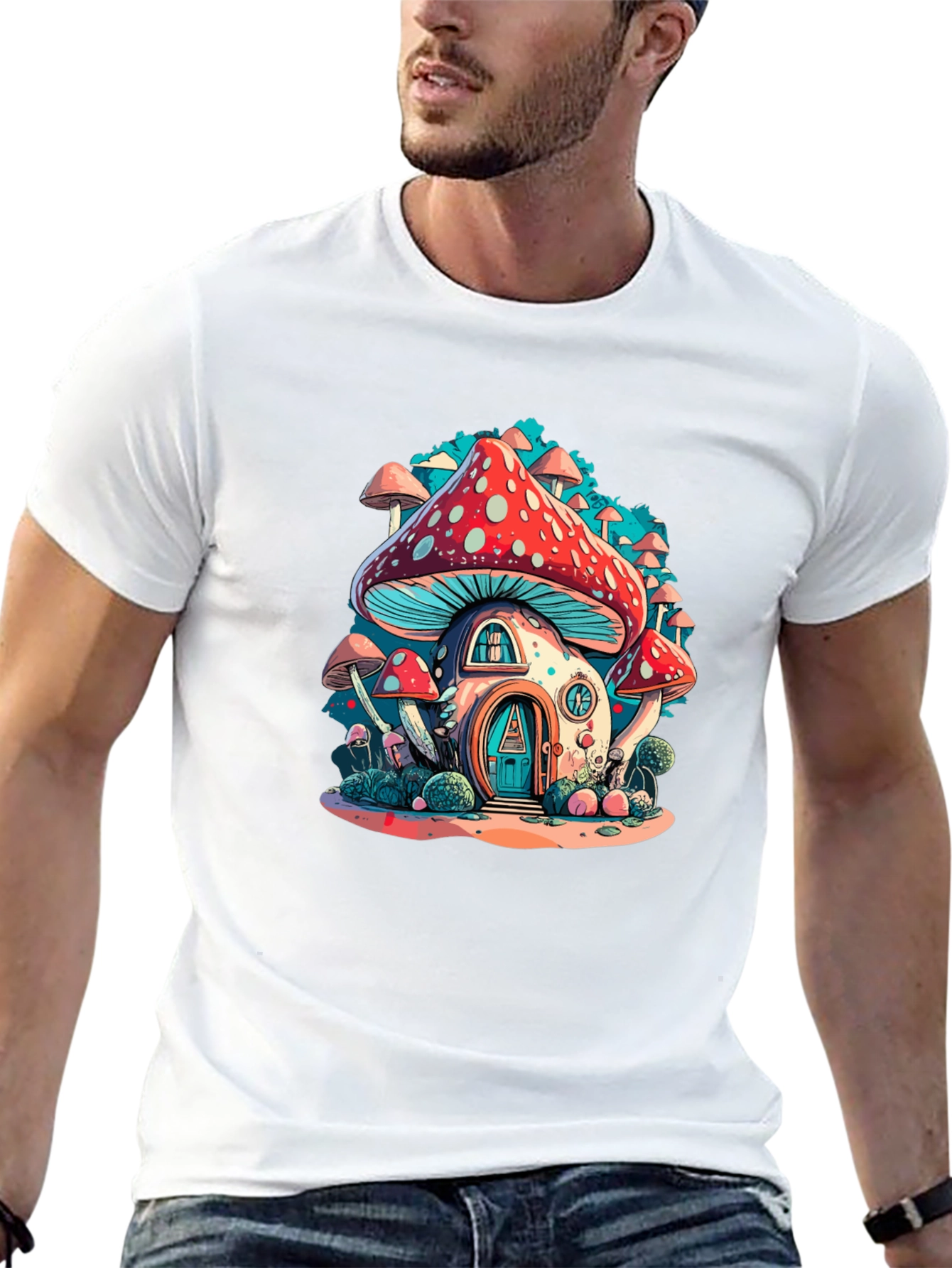 Mushroom House Graphic Tee