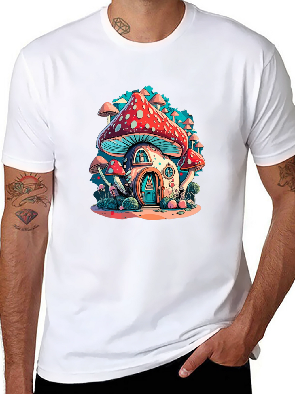 Mushroom House Graphic Tee