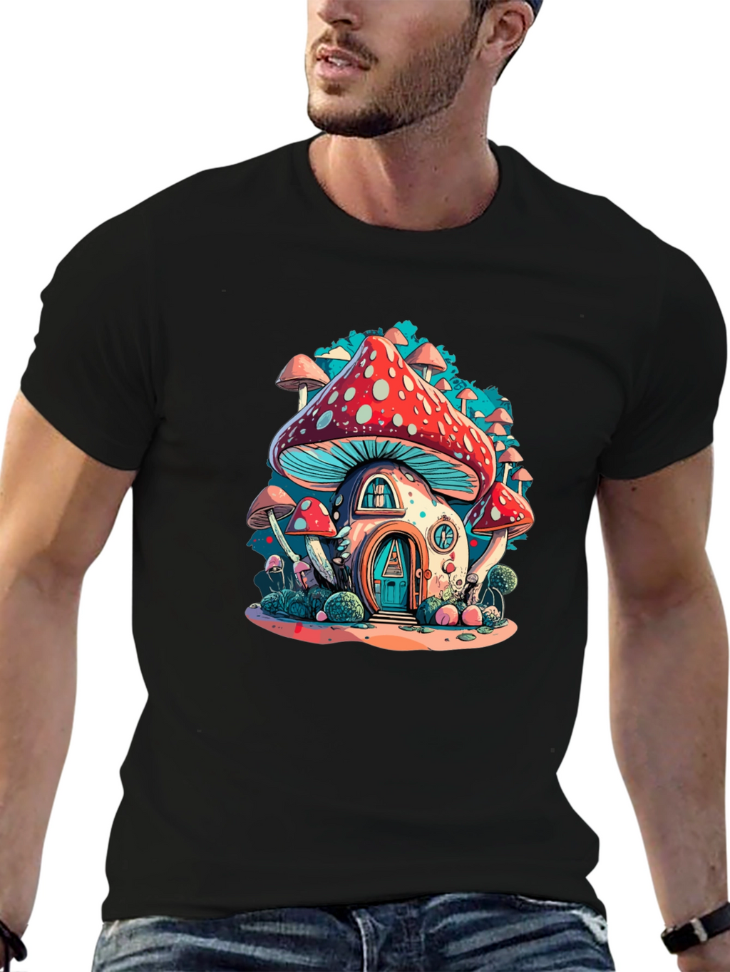 Mushroom House Graphic Tee