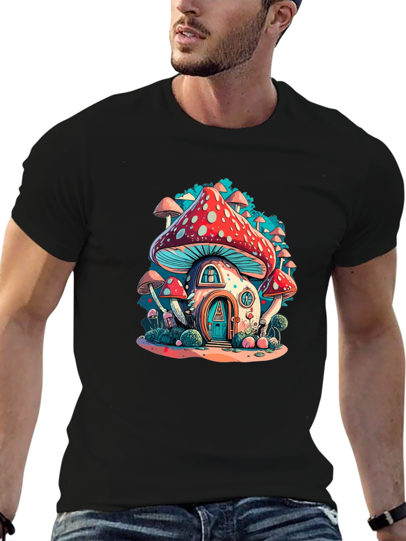Mushroom House Graphic Tee