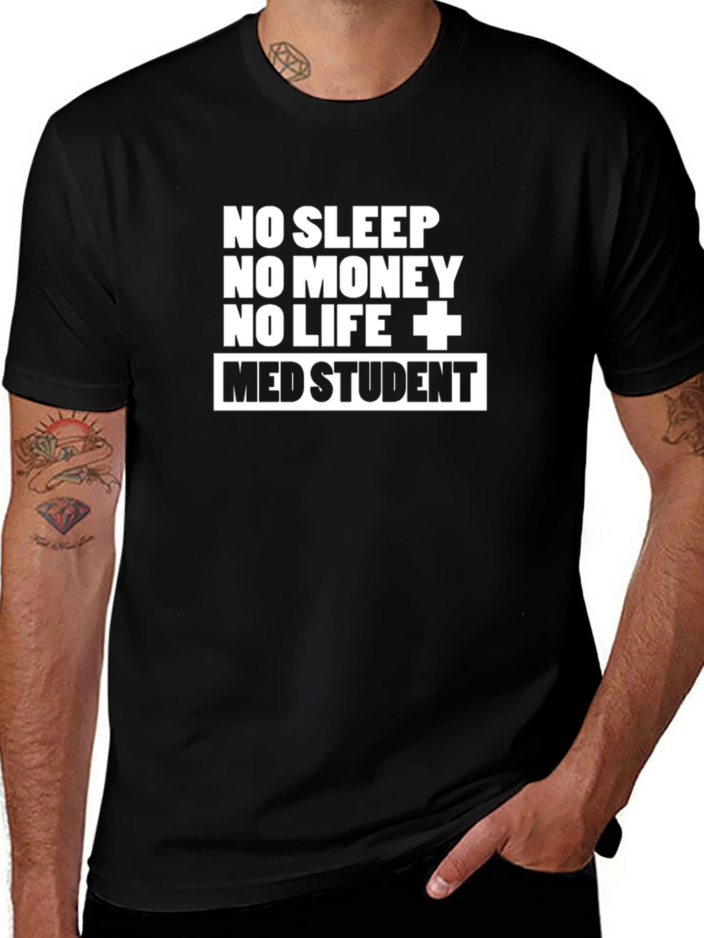 Med Student T-Shirt - No Sleep No Money