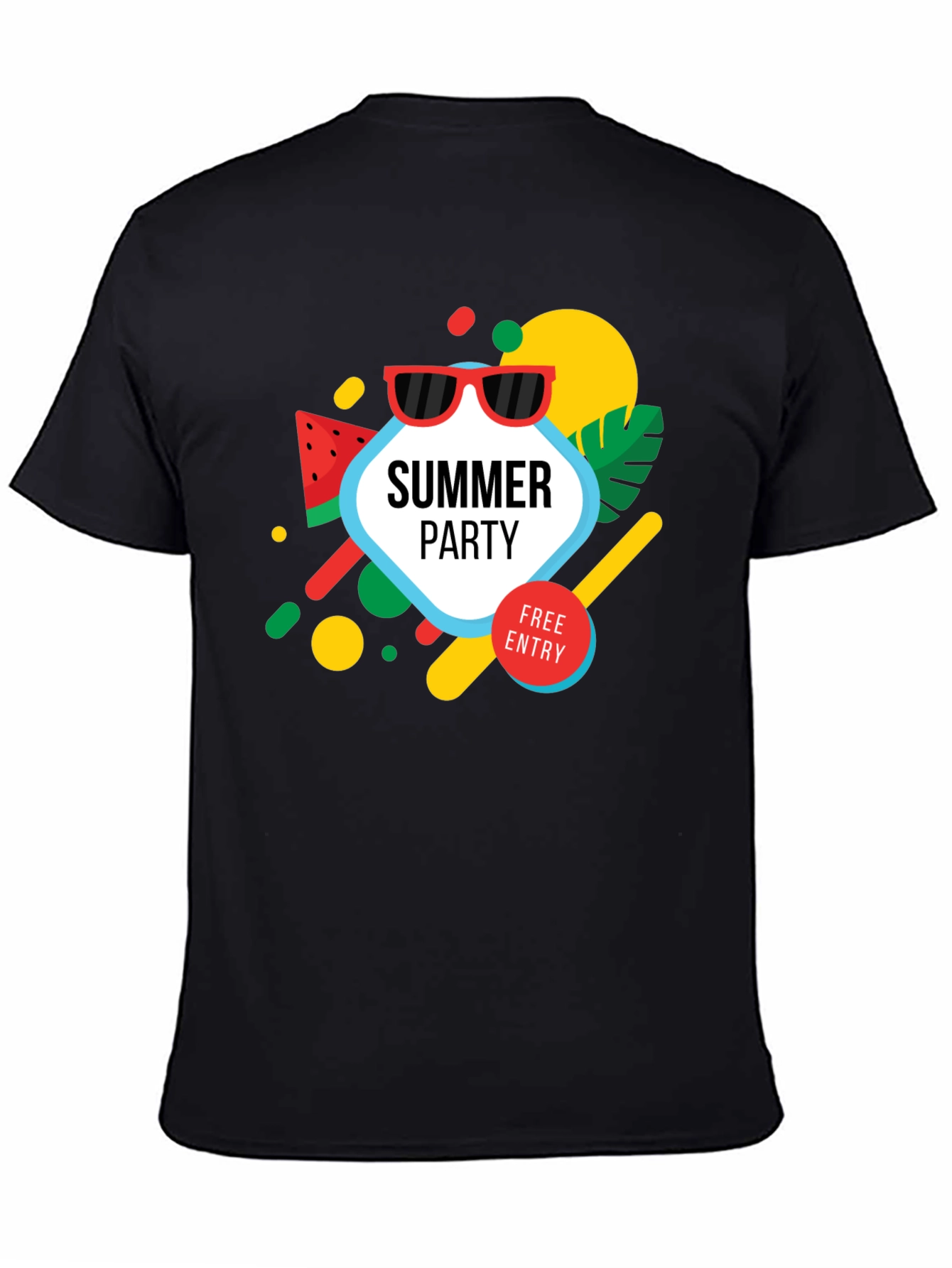Summer Party Graphic Tee - Black T-Shirt