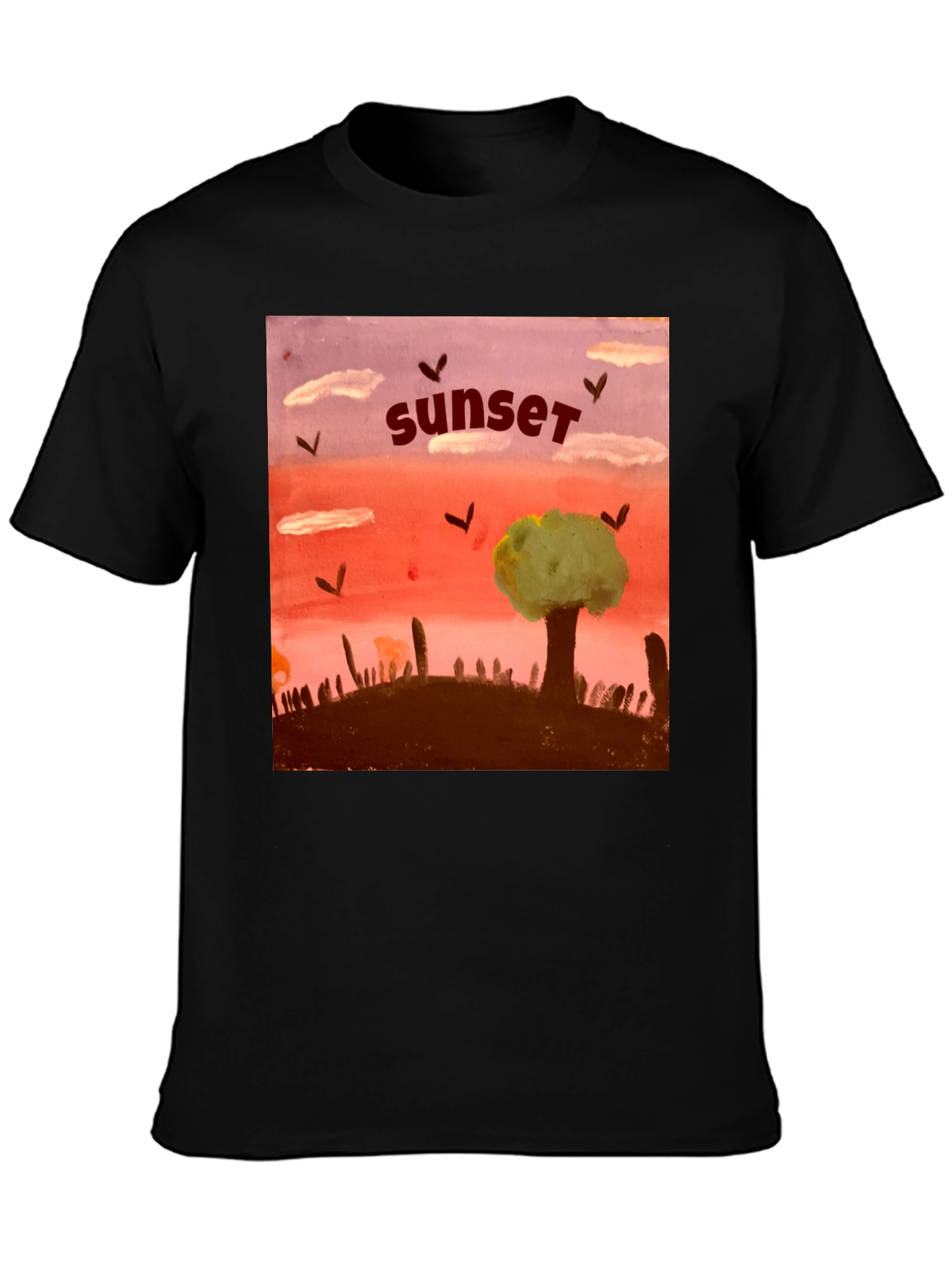 Sunset Graphic T-Shirt - Unique Artistic Design