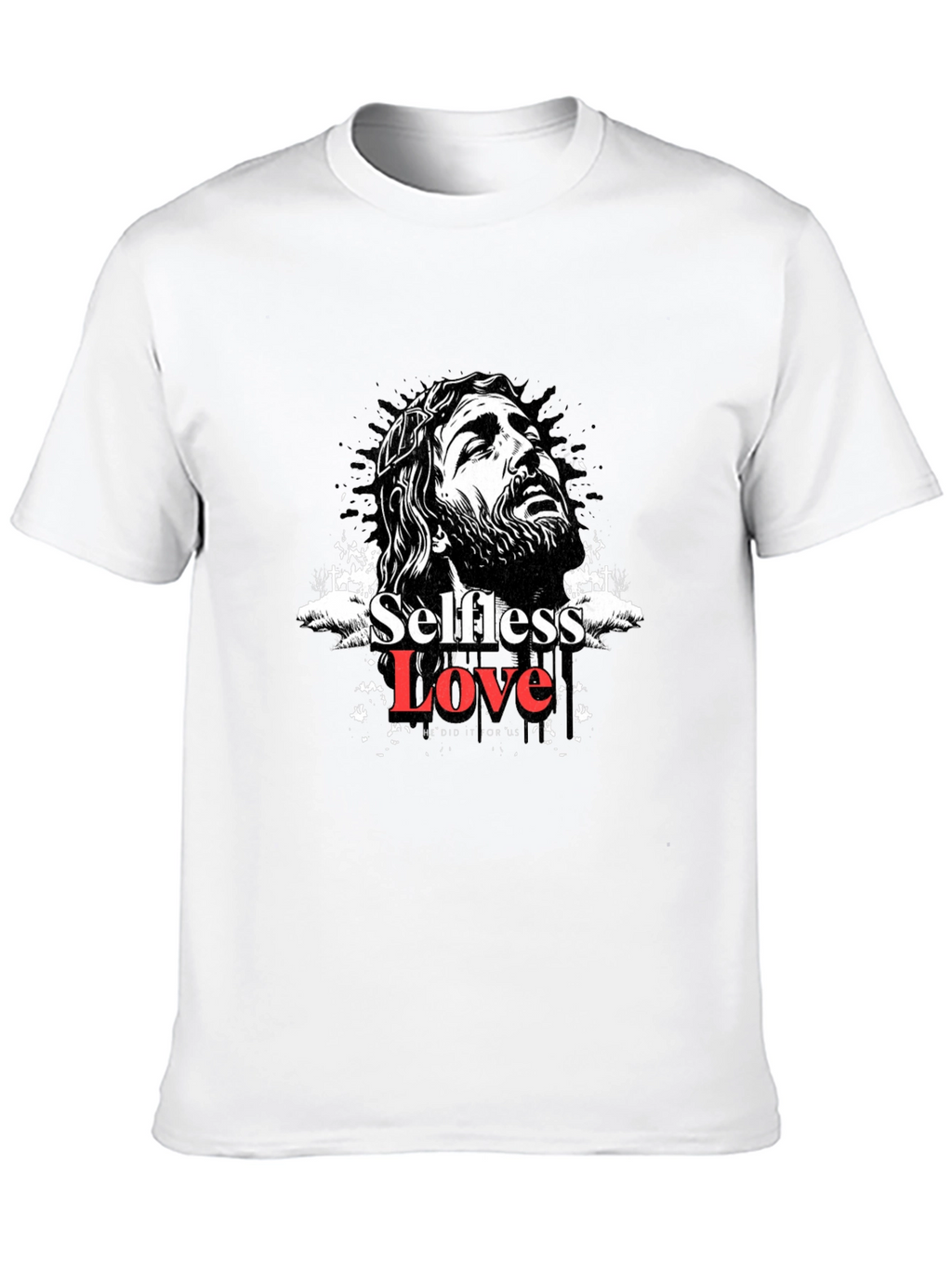 Selfless Love Graphic Tee - Black Cotton Blend T-Shirt