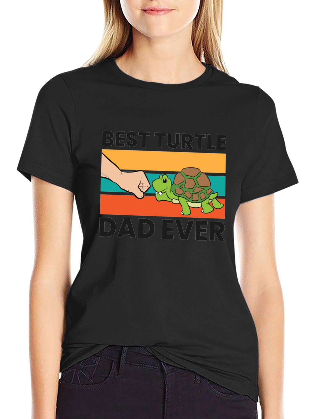 Best Turtle Dad Ever T-Shirt Black