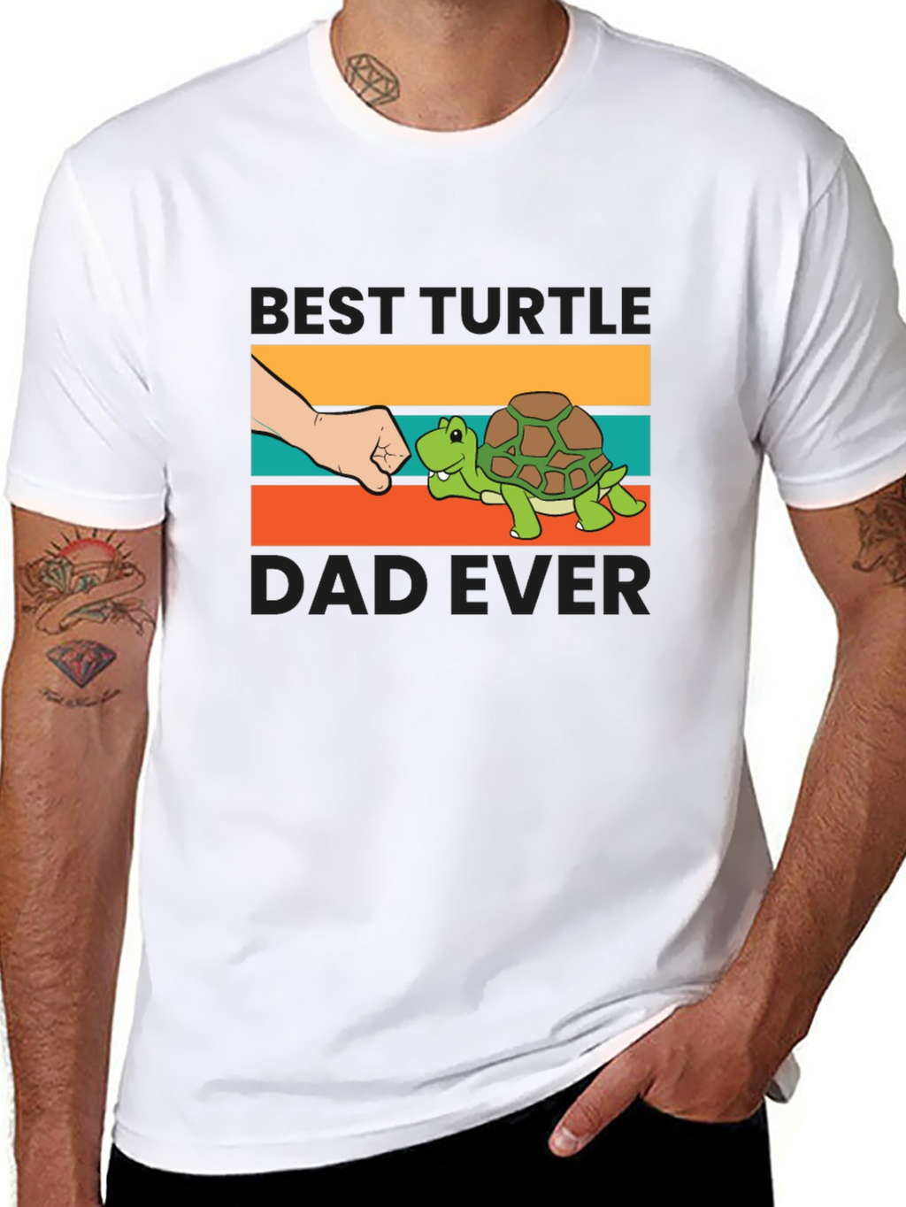 Best Turtle Dad Ever T-Shirt Black