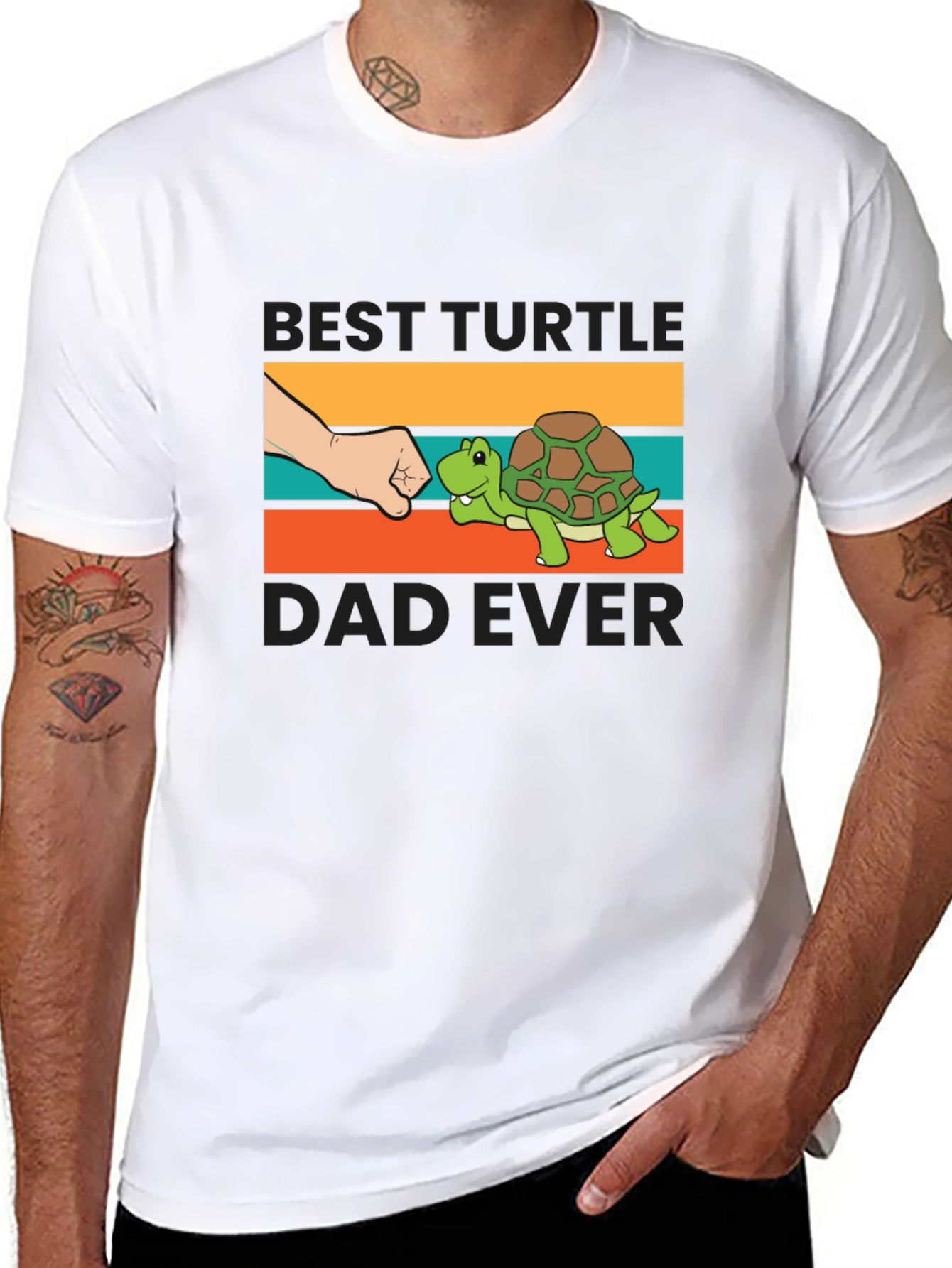 Best Turtle Dad Ever T-Shirt Black