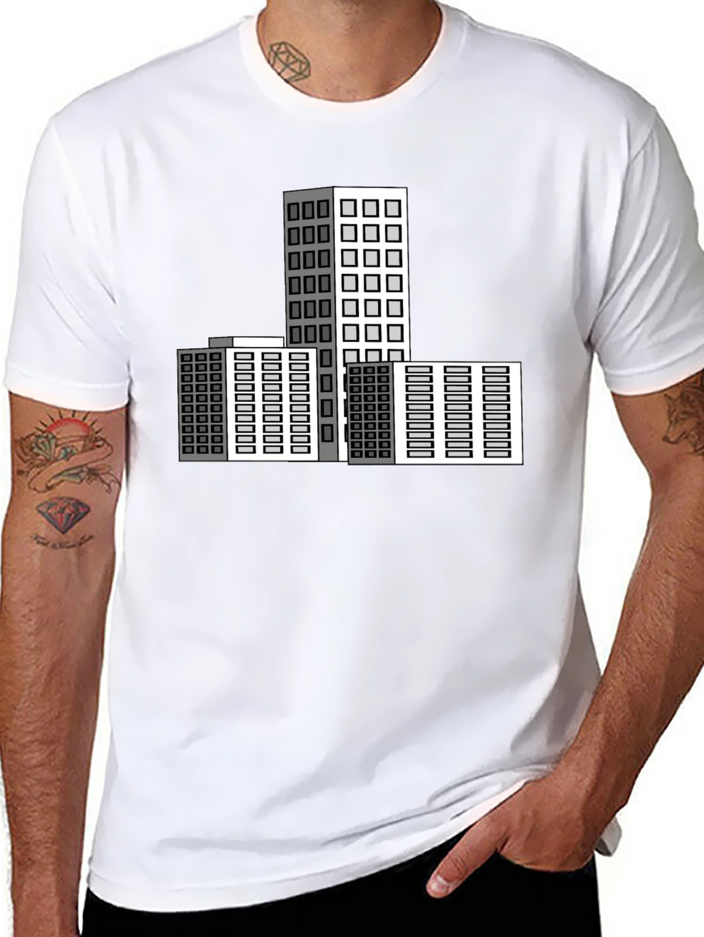 Urban Architect T-Shirt: Modern Cityscape Design