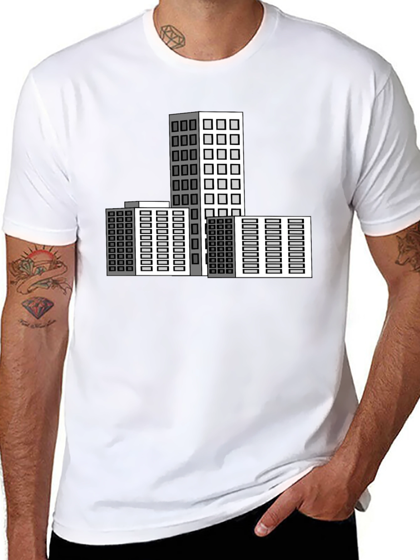 Urban Architect T-Shirt: Modern Cityscape Design