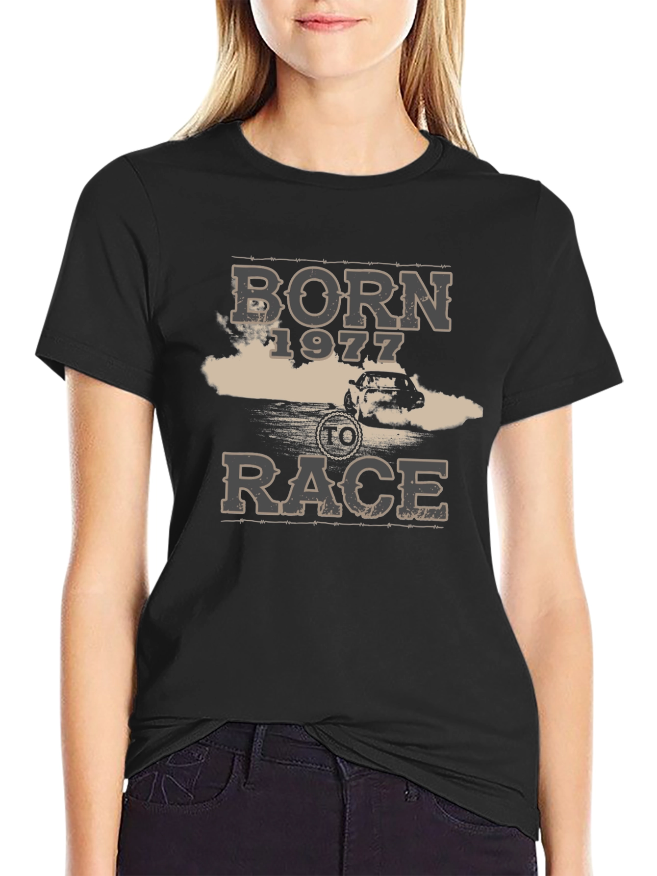 Born 1977 to Race Graphic Tee - Black