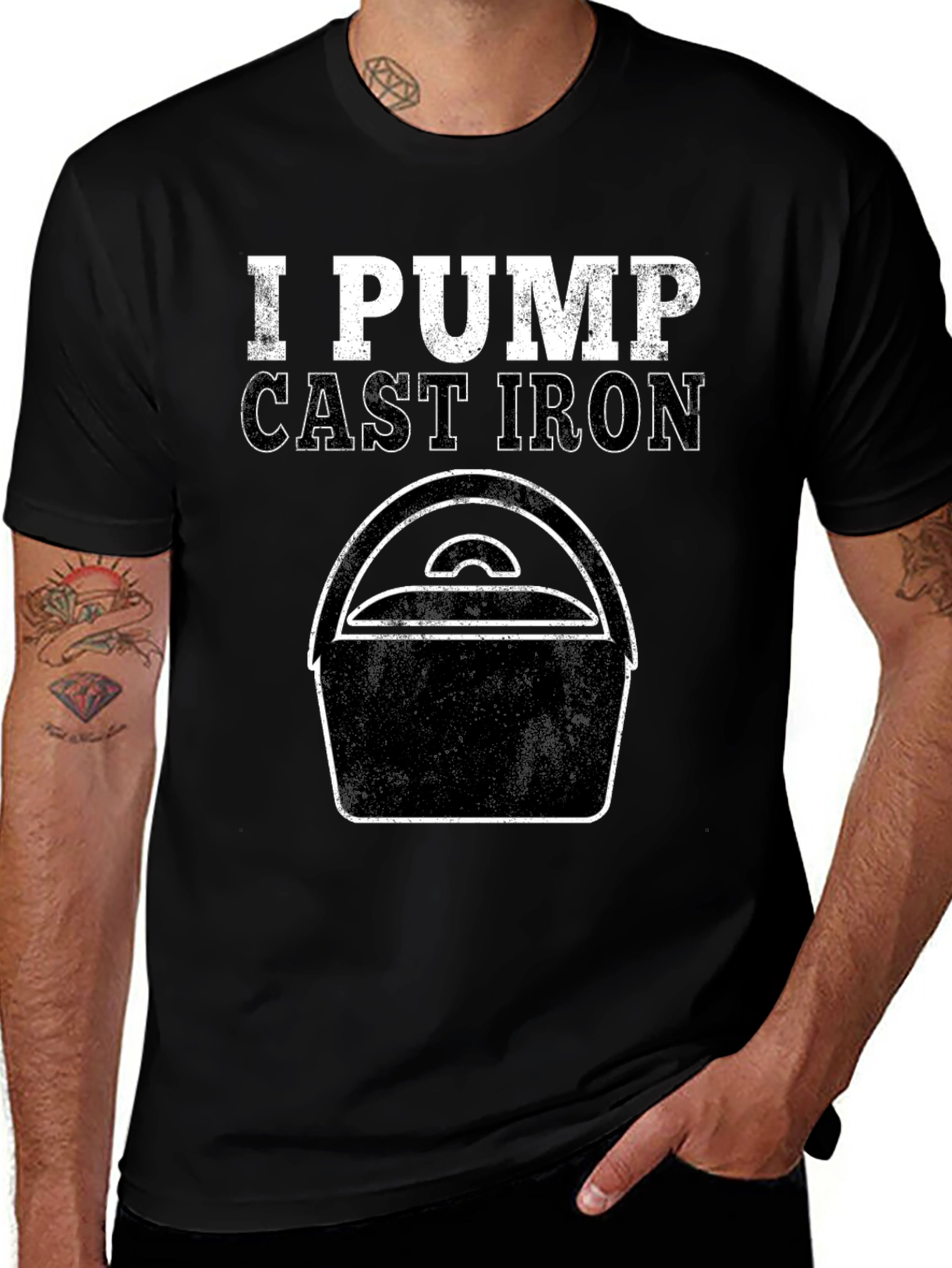 I Pump Cast Iron T-Shirt - Funny Workout Tee