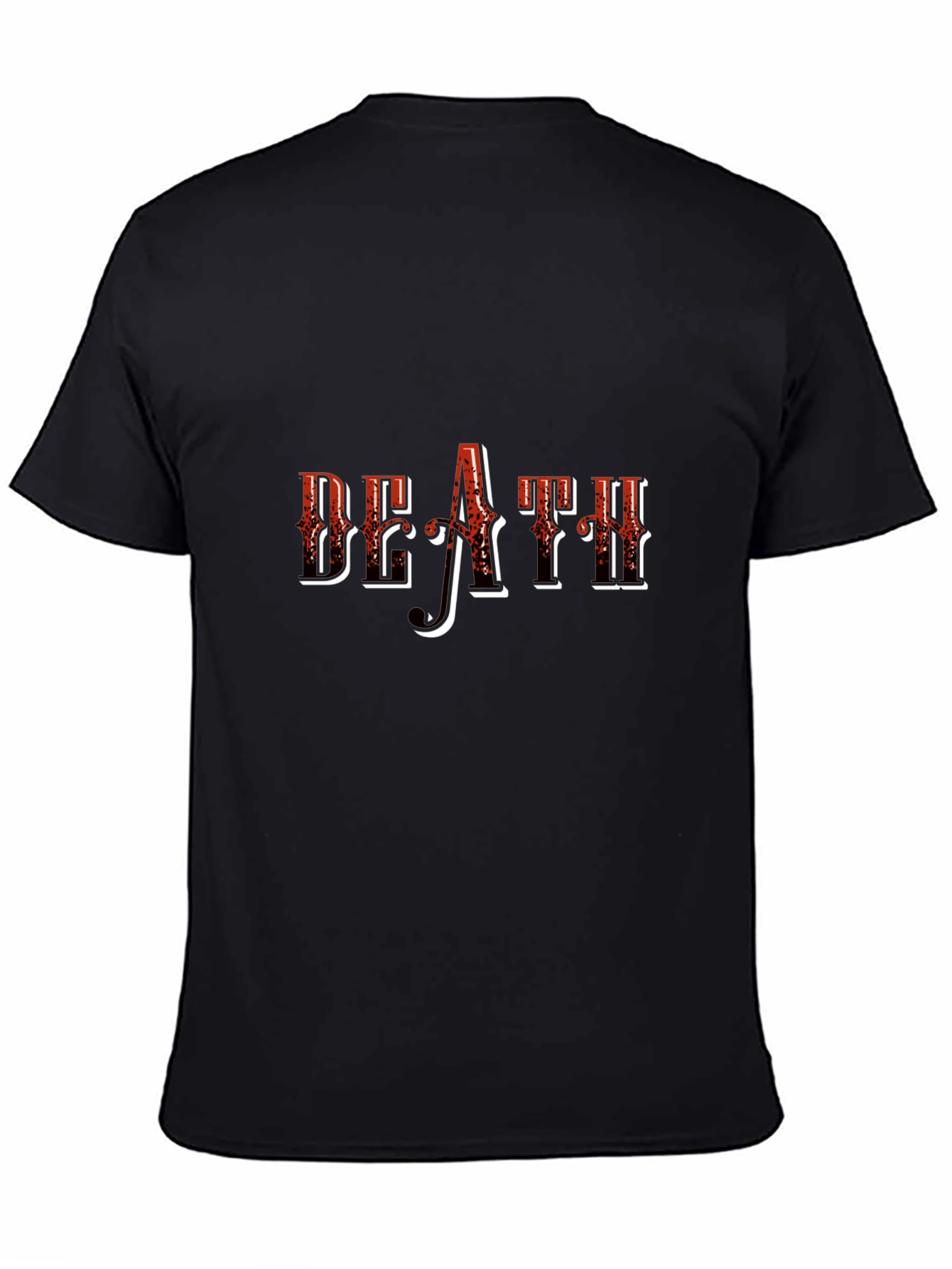 Death Graphic Print Black T-Shirt