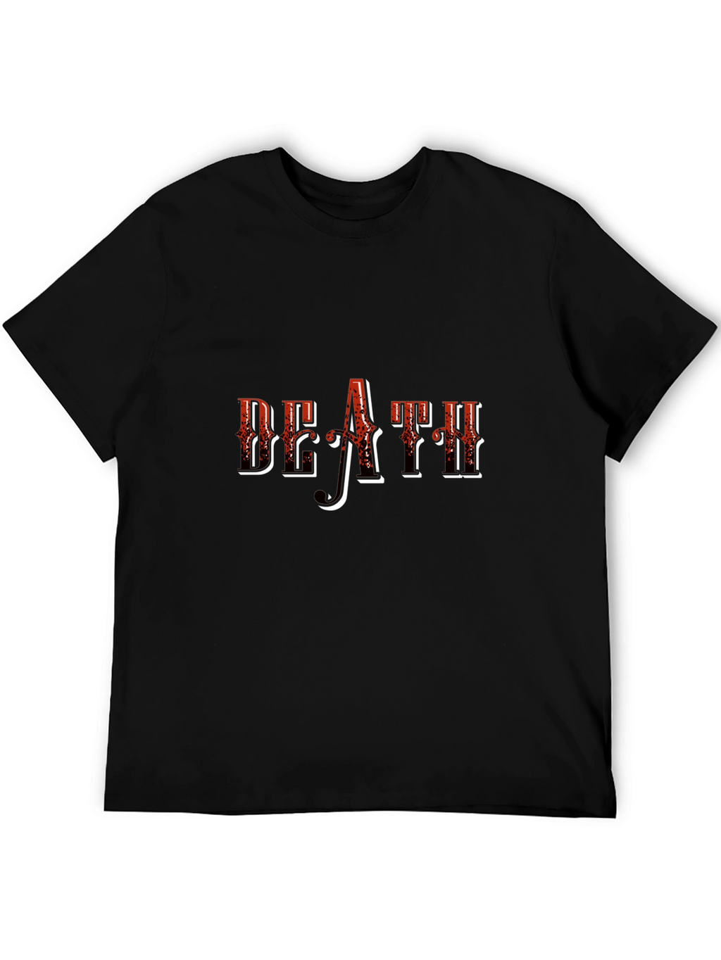 Death Graphic Print Black T-Shirt