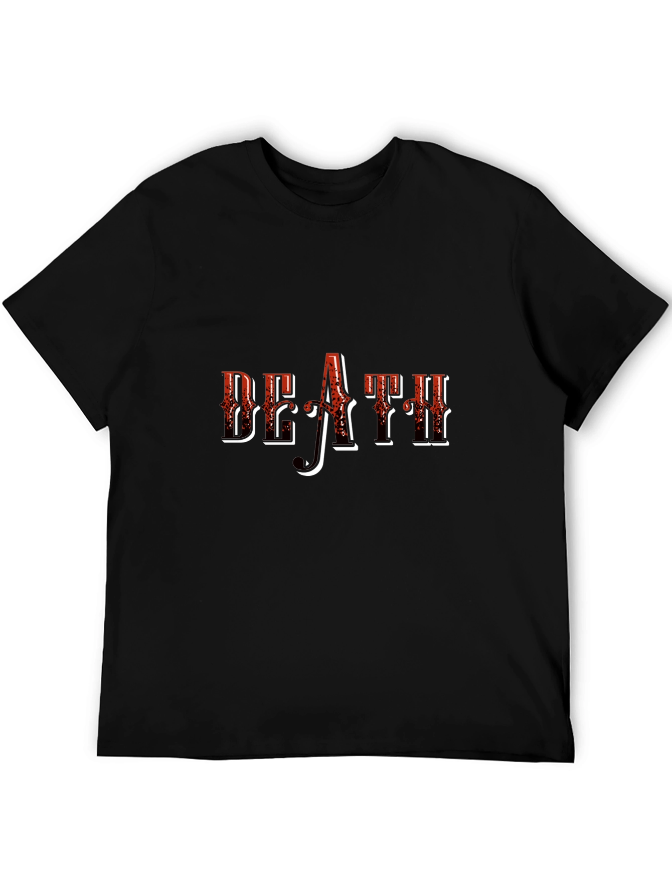 Death Graphic Print Black T-Shirt