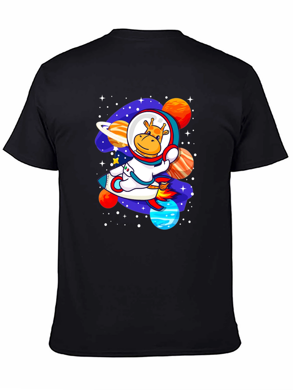 Giraffe Astronaut T-Shirt - Space Adventure Design