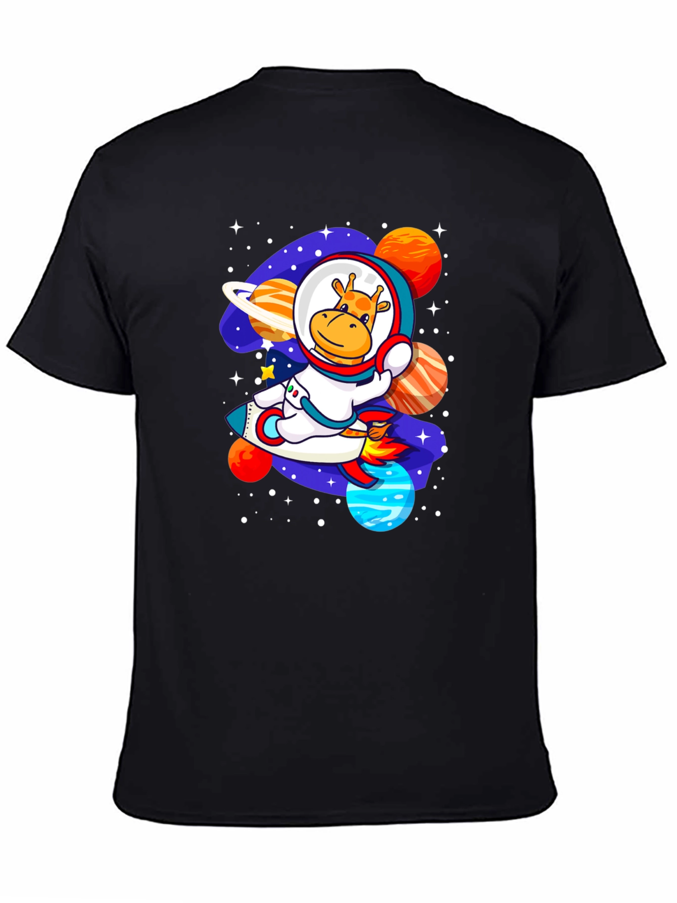 Giraffe Astronaut T-Shirt - Space Adventure Design
