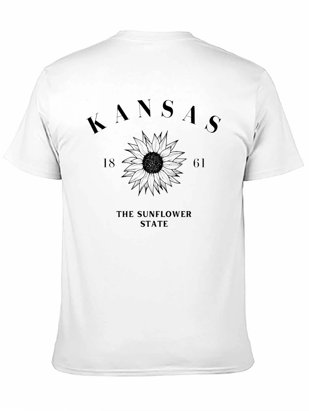 Kansas Sunflower State Graphic Tee - Black