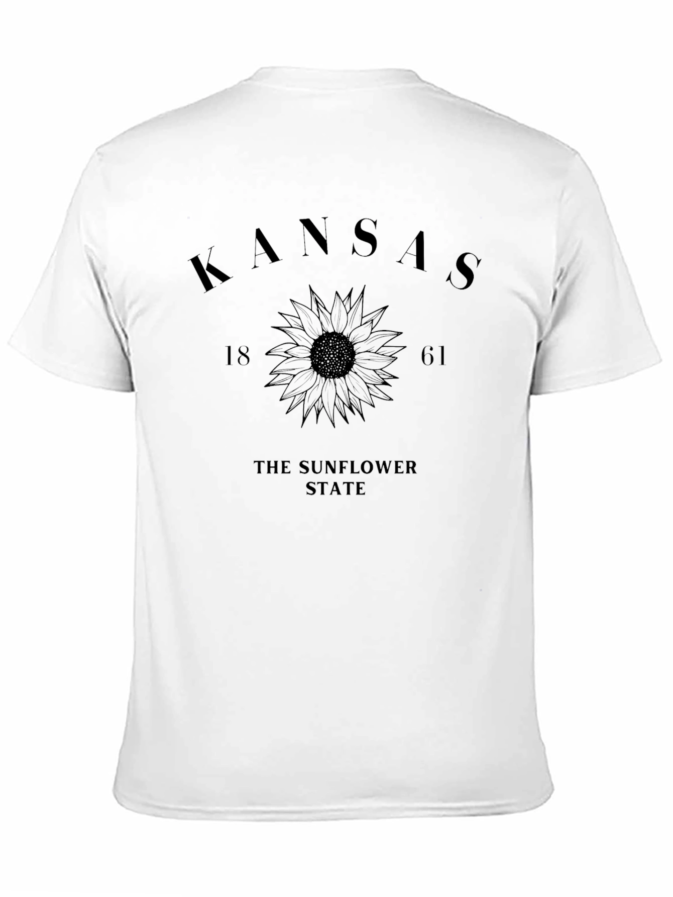 Kansas Sunflower State Graphic Tee - Black