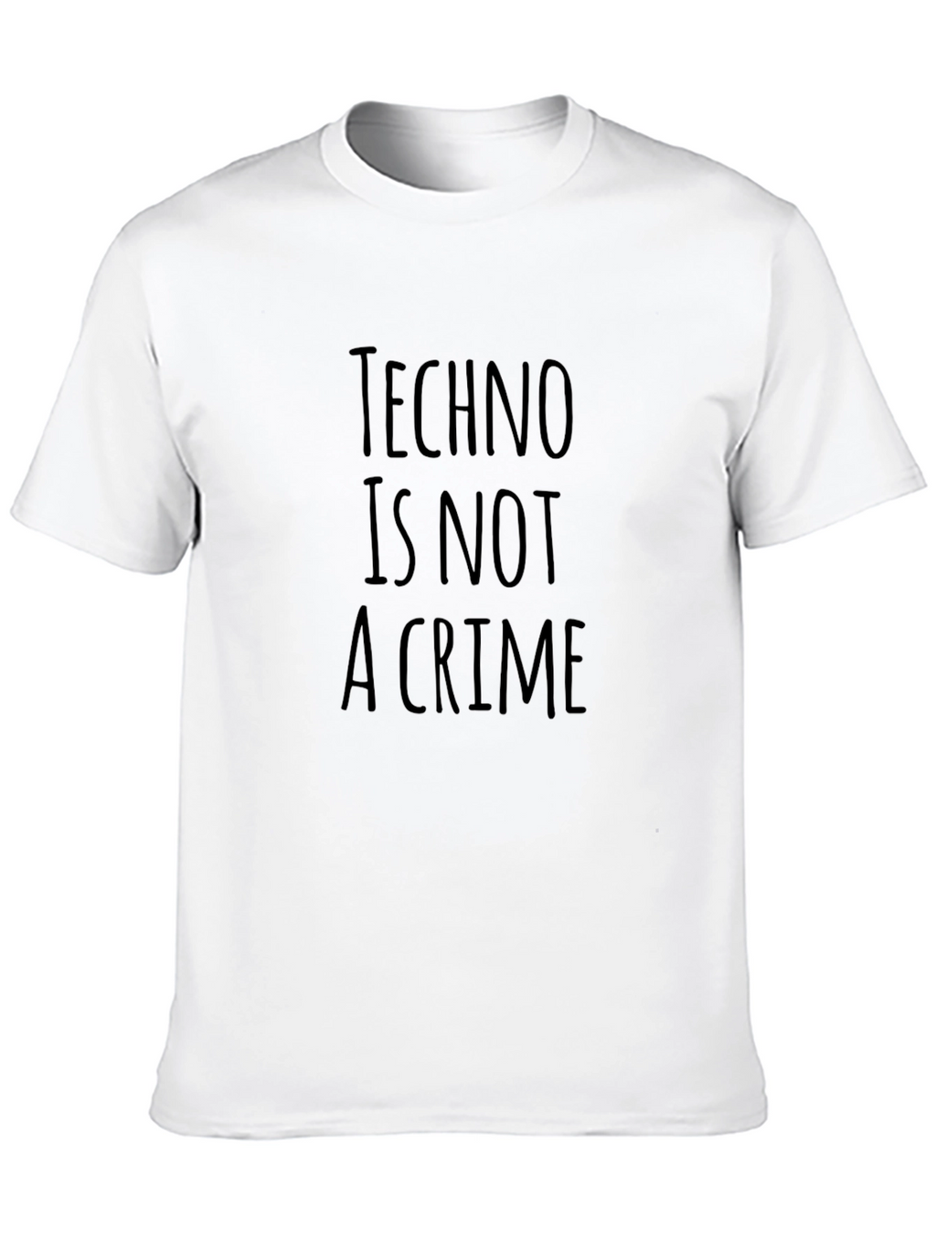 Techno Is Not A Crime Black Graphic T-Shirt