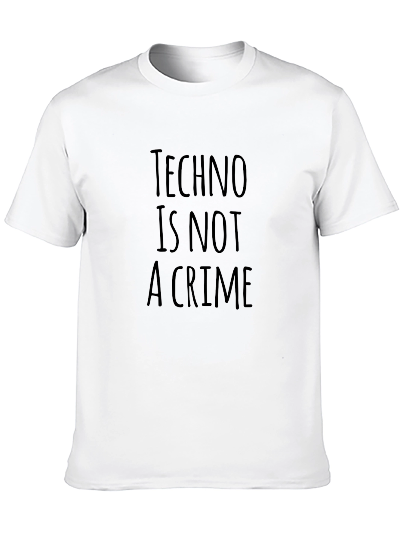 Techno Is Not A Crime Black Graphic T-Shirt