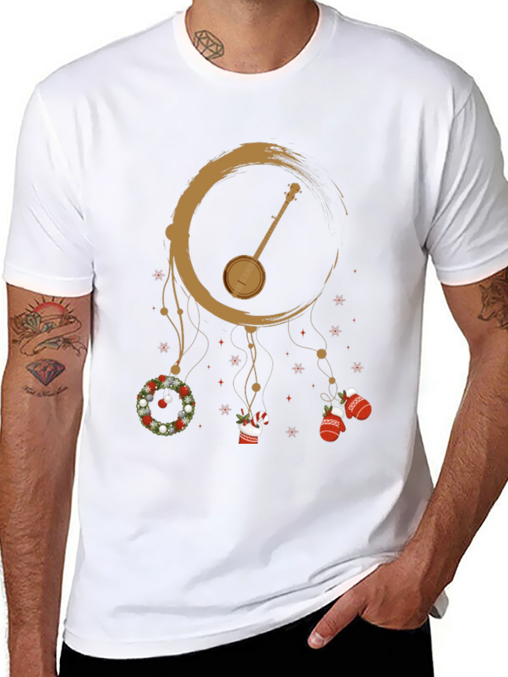 Banjo Christmas Dreamcatcher T-Shirt
