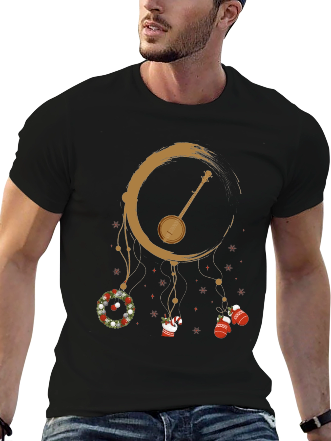 Banjo Christmas Dreamcatcher T-Shirt