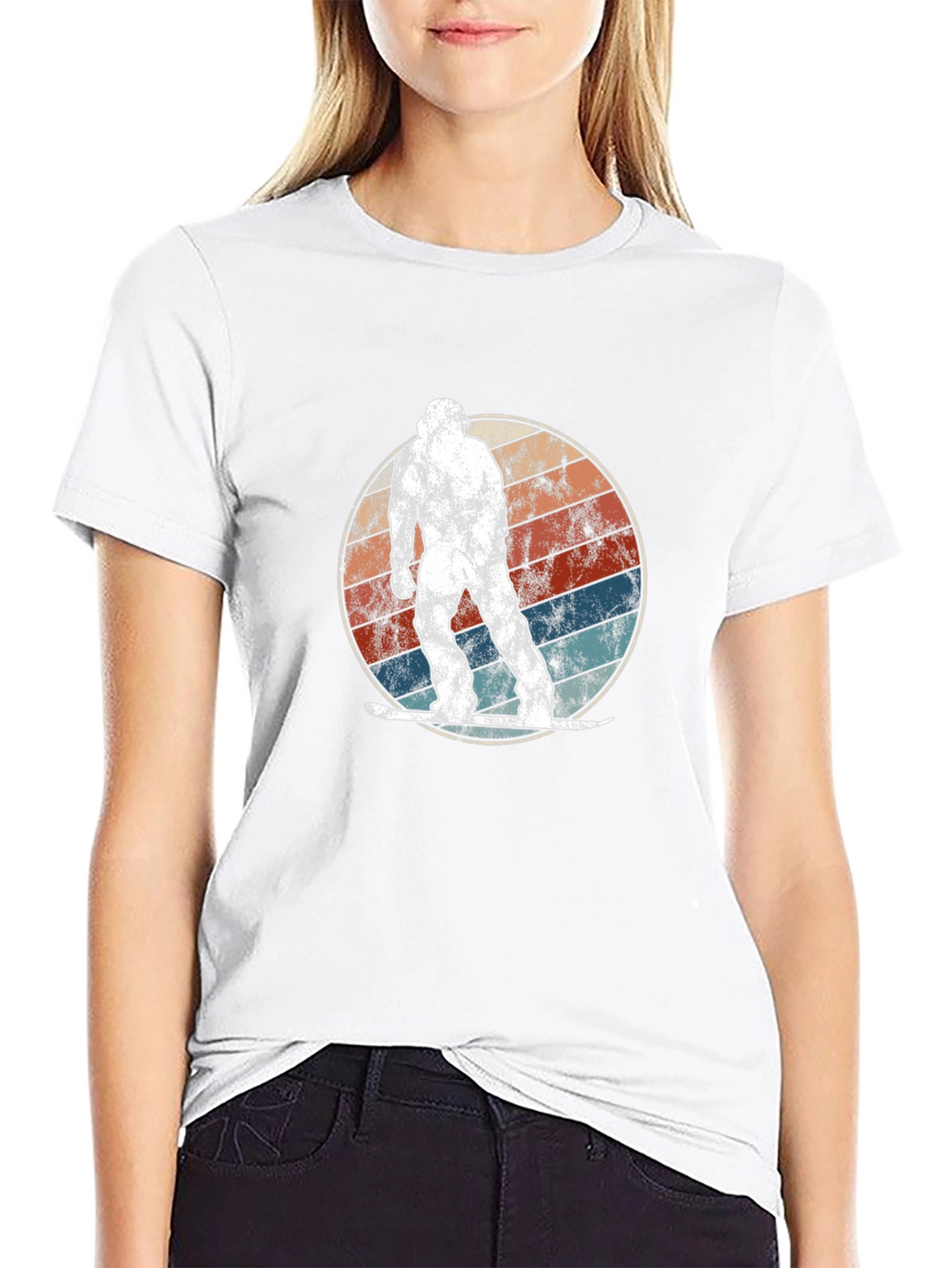 Retro Bigfoot Snowboarding T-Shirt