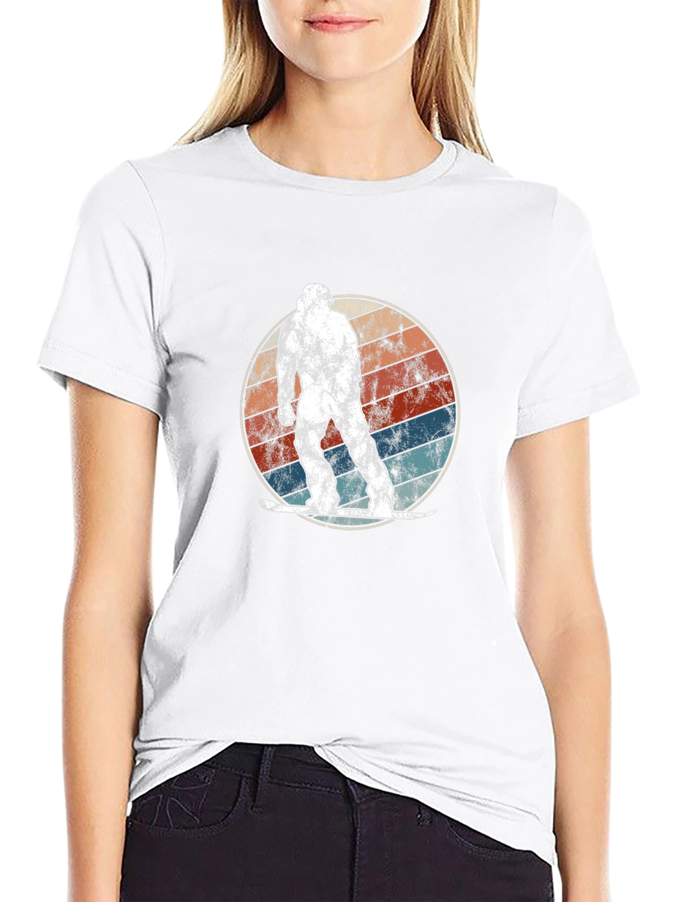 Retro Bigfoot Snowboarding T-Shirt