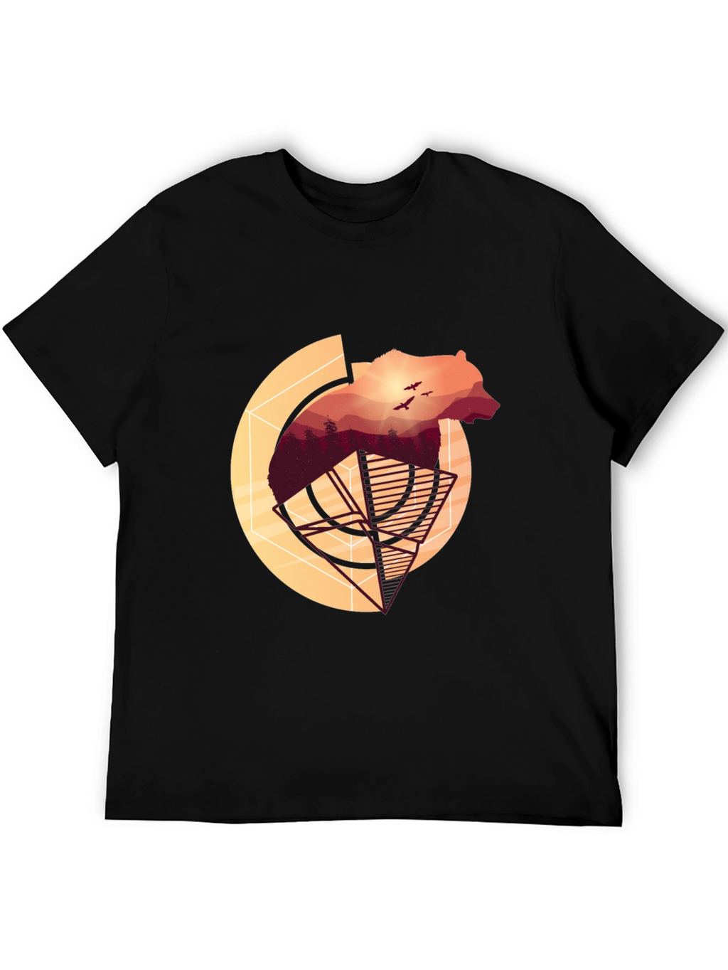 Bear Silhouette Graphic T-Shirt - Nature Inspired Tee