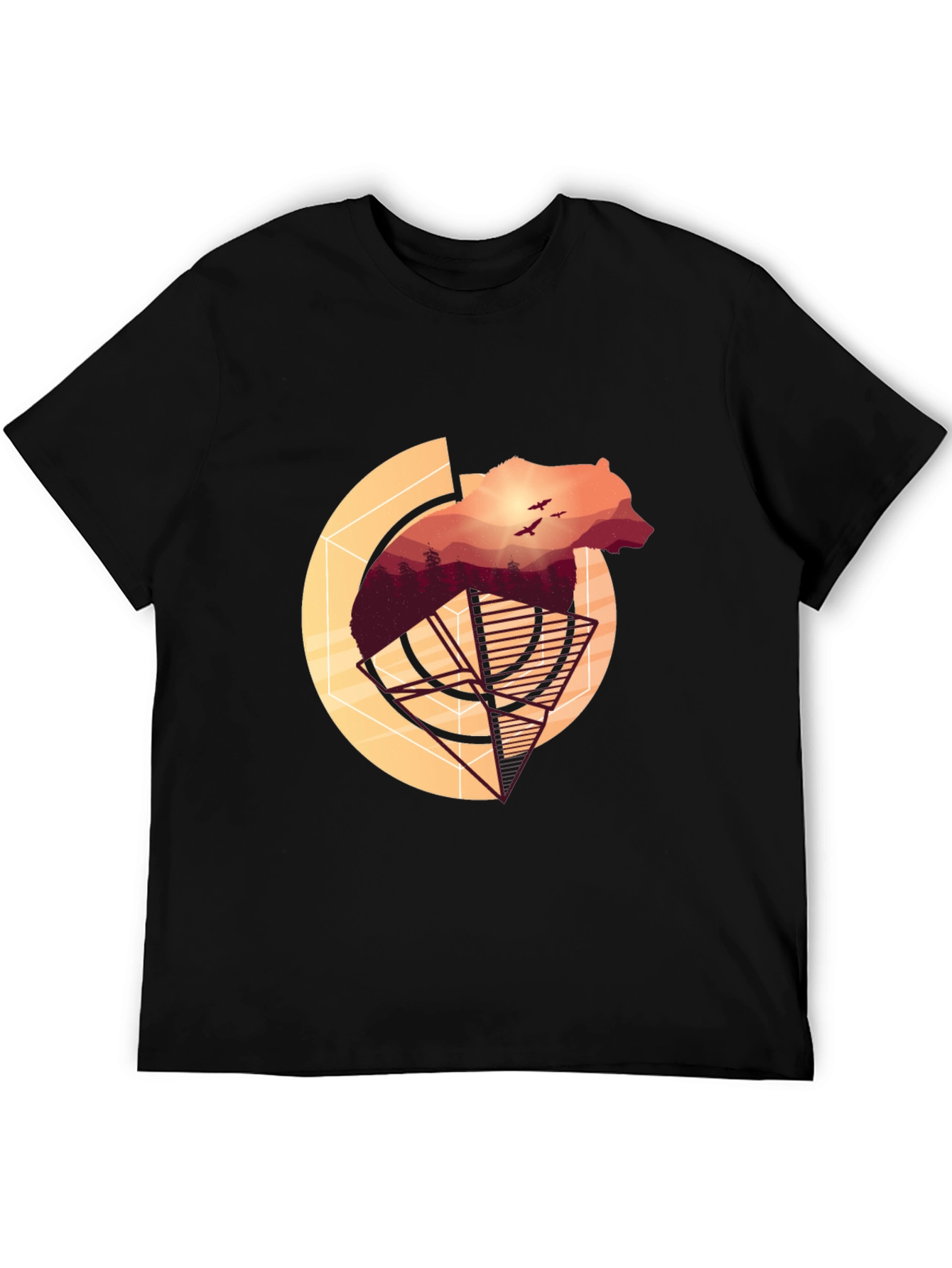 Bear Silhouette Graphic T-Shirt - Nature Inspired Tee