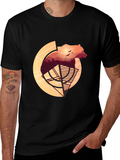 Bear Silhouette Graphic T-Shirt - Nature Inspired Tee