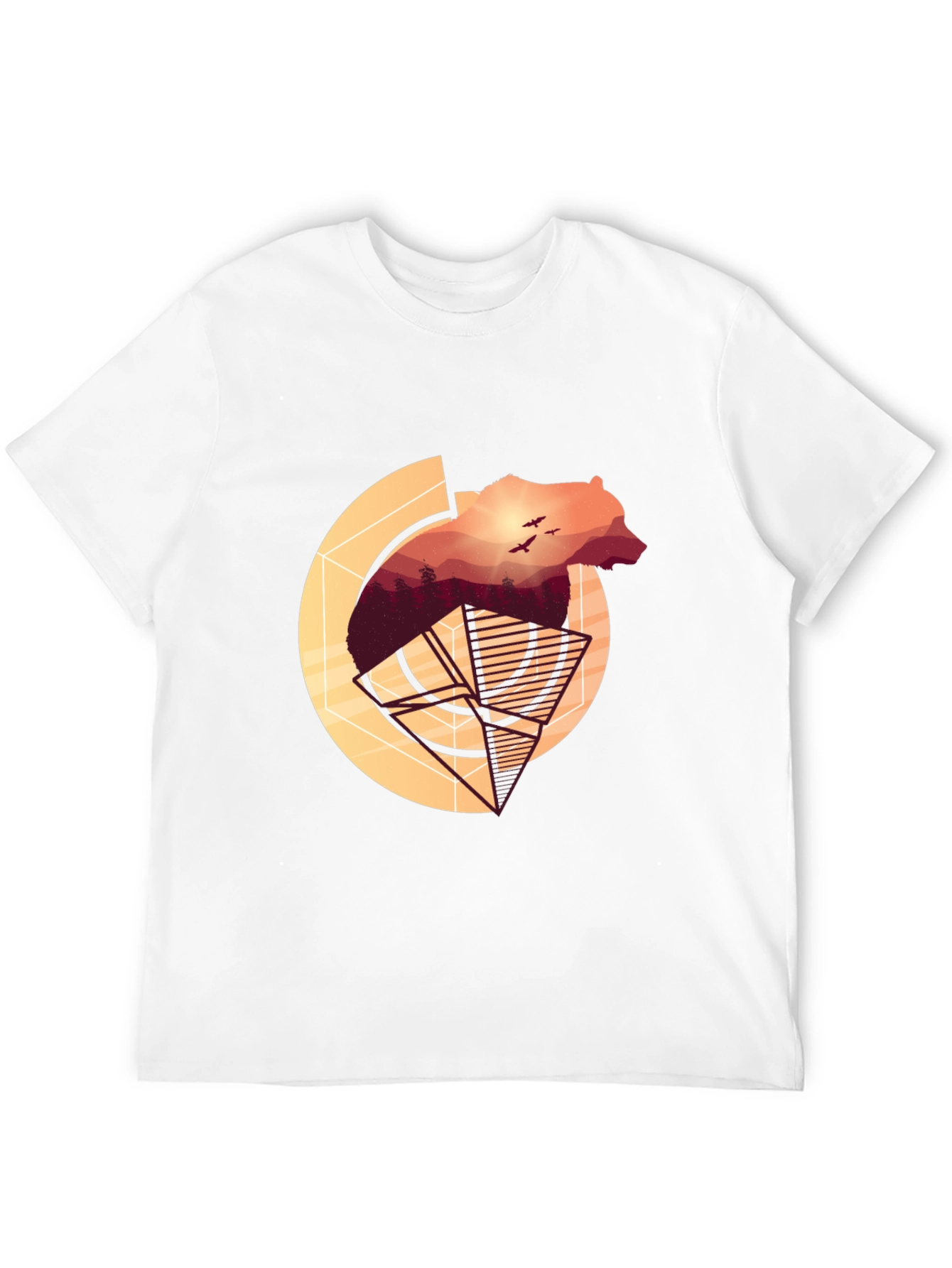 Bear Silhouette Graphic T-Shirt - Nature Inspired Tee