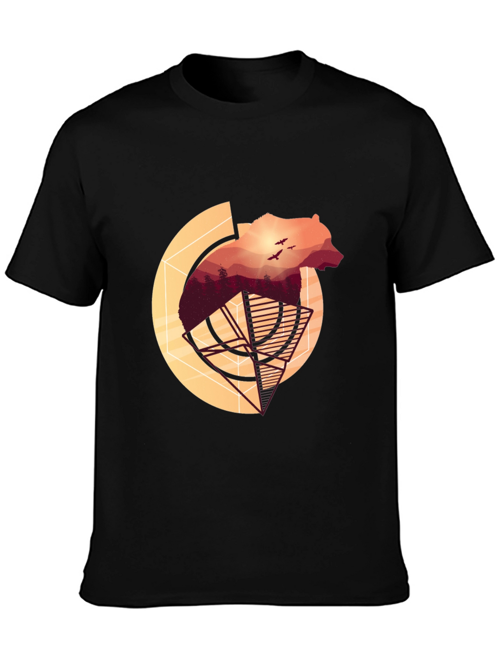 Bear Silhouette Graphic T-Shirt - Nature Inspired Tee