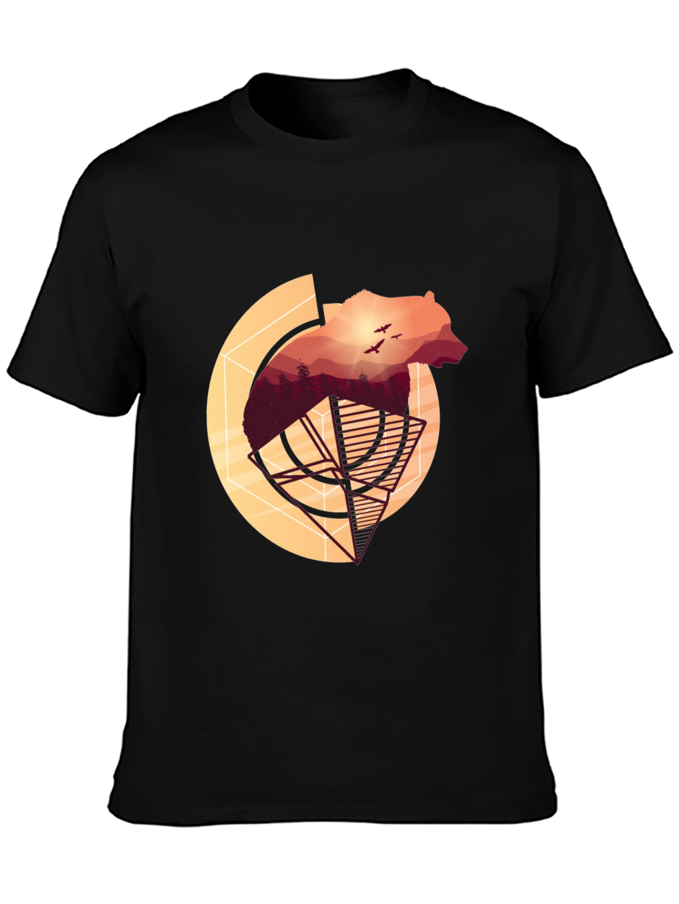 Bear Silhouette Graphic T-Shirt - Nature Inspired Tee