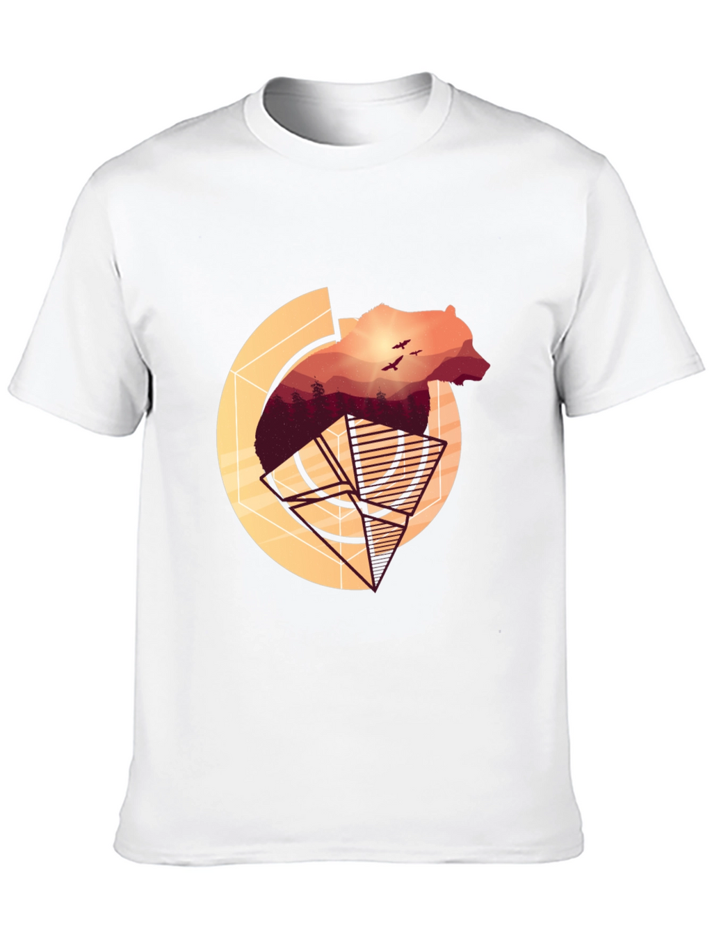 Bear Silhouette Graphic T-Shirt - Nature Inspired Tee