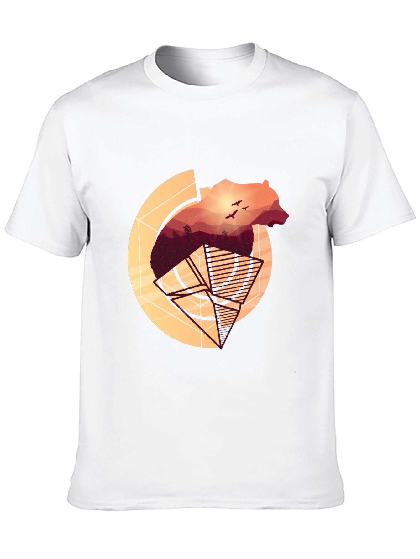 Bear Silhouette Graphic T-Shirt - Nature Inspired Tee