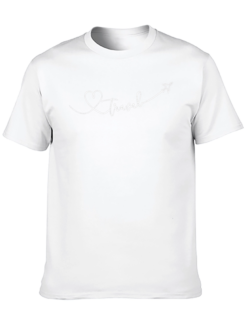 Love Travel T-Shirt - Airplane Heart Graphic Tee