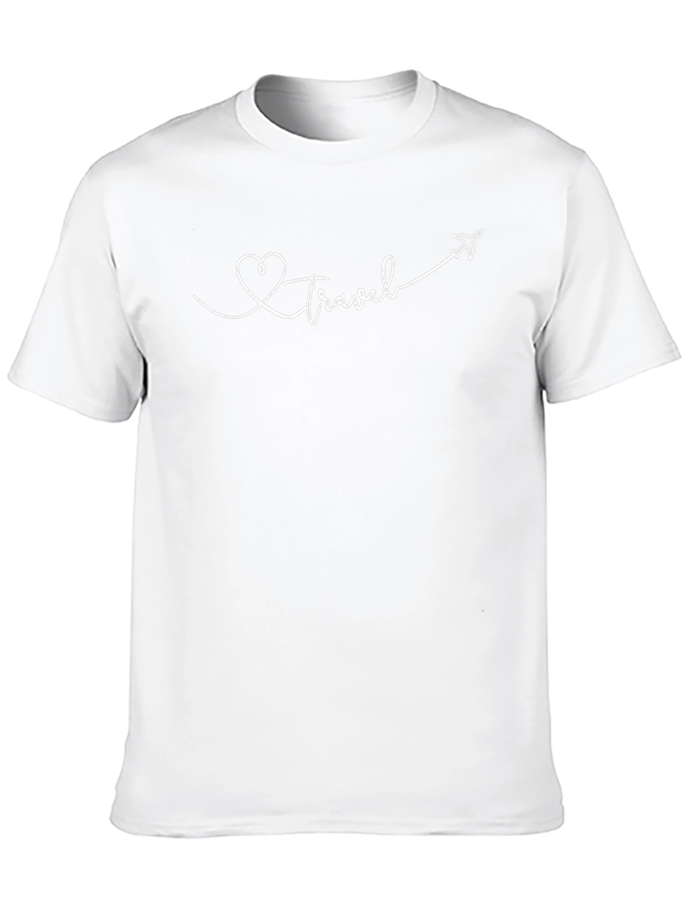 Love Travel T-Shirt - Airplane Heart Graphic Tee