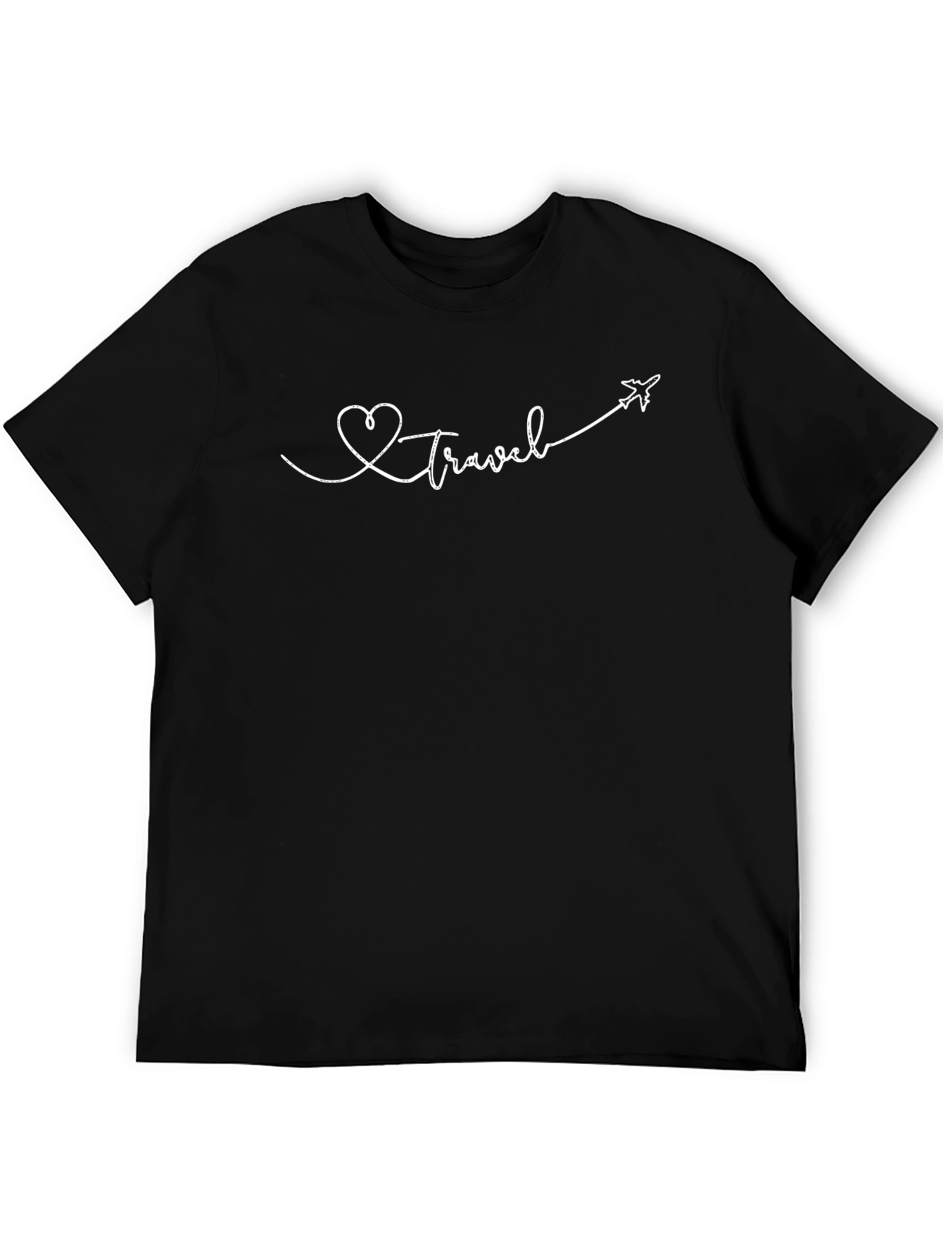 Love Travel T-Shirt - Airplane Heart Graphic Tee