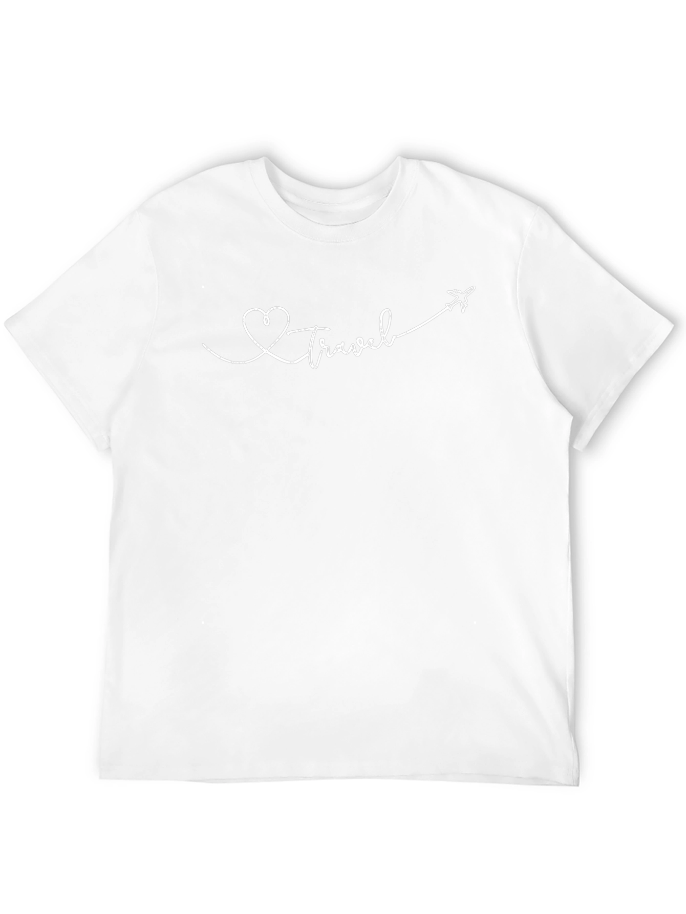 Love Travel T-Shirt - Airplane Heart Graphic Tee