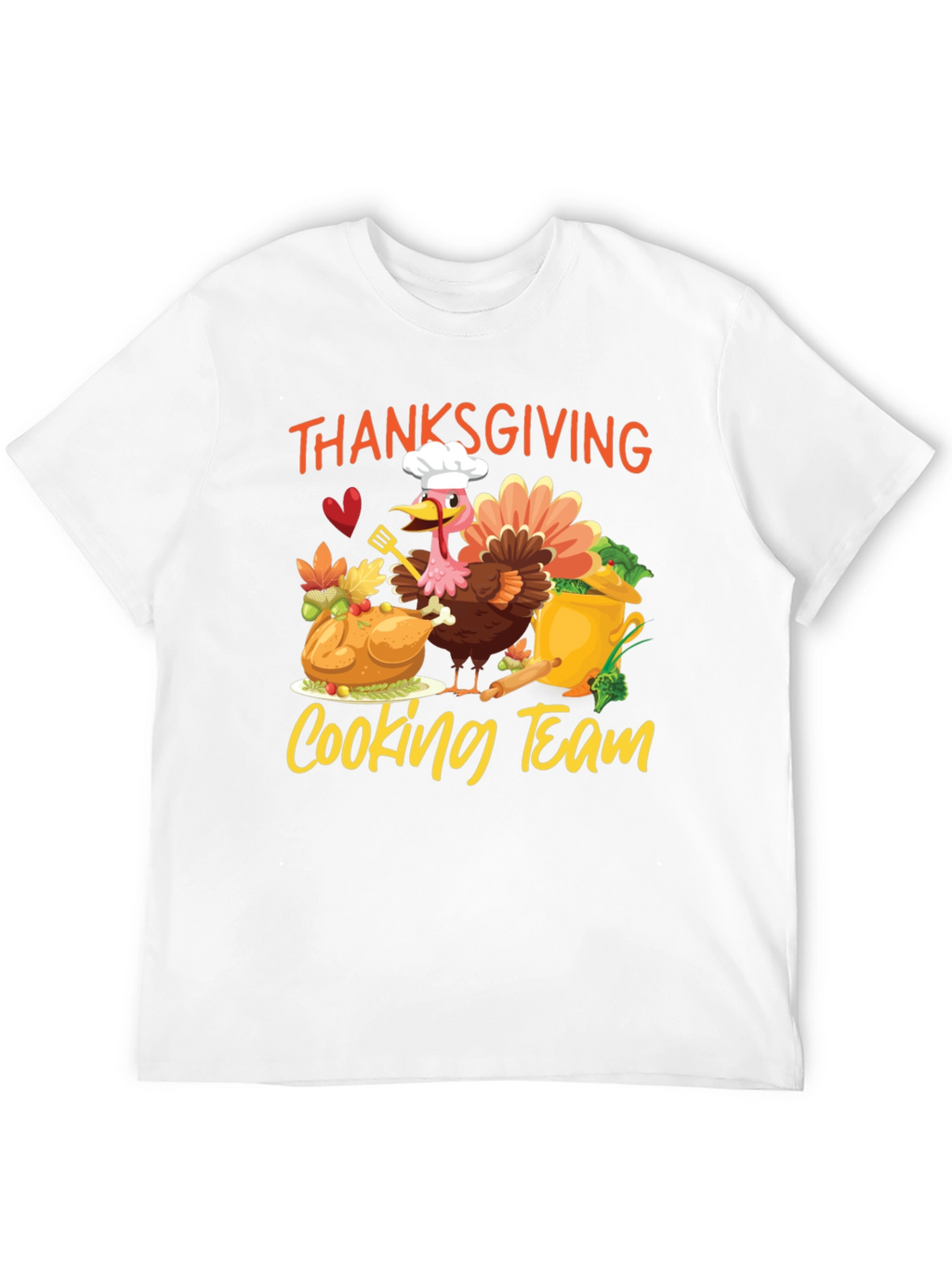 Thanksgiving Cooking Team Black T-Shirt
