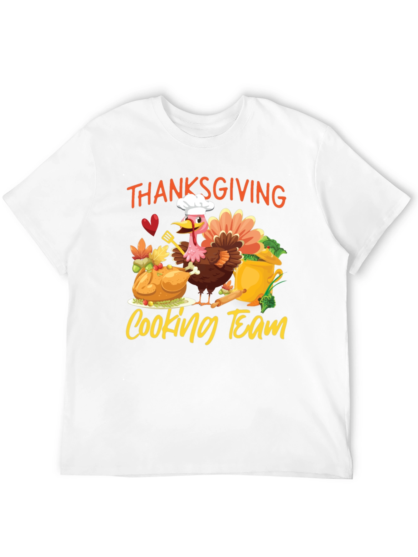 Thanksgiving Cooking Team Black T-Shirt